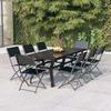 VidaXL 9-Piece Garden Dining Set Dining Table Dining Chairs Patio Terrace Furniture 3102921