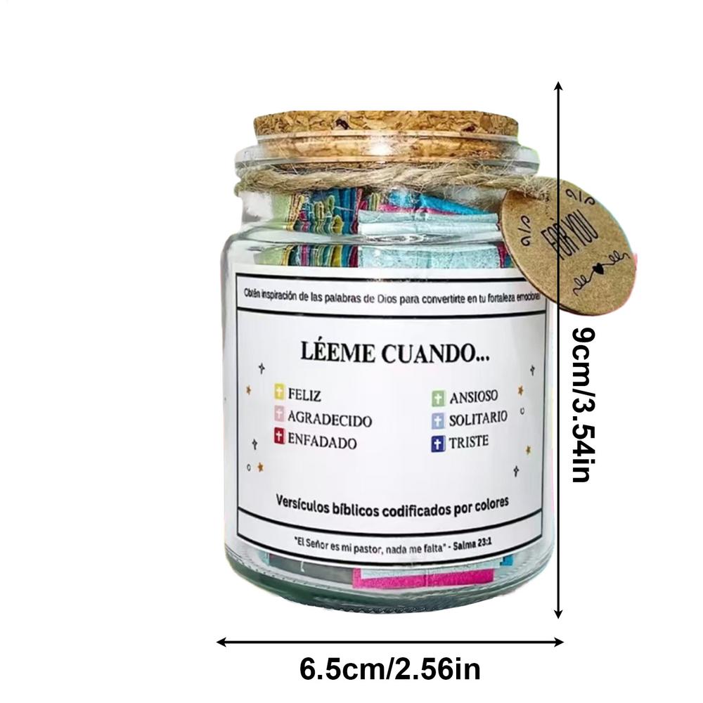 Bible Verse Jar Spanish Scripture Prayer Christian Portable Colorful Bible Verse Cards Best Wishes Note For Reading Christmas
