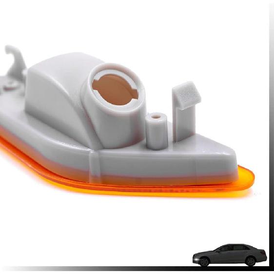NJSBYL Amber Yellow Lens Front Bumper Side Marker Lights Lamp Housing for 2010-2013 Mercedes-Benz W212 E-Class Pre-LCI E350 E550 E63 AMG Sedan/Wagon