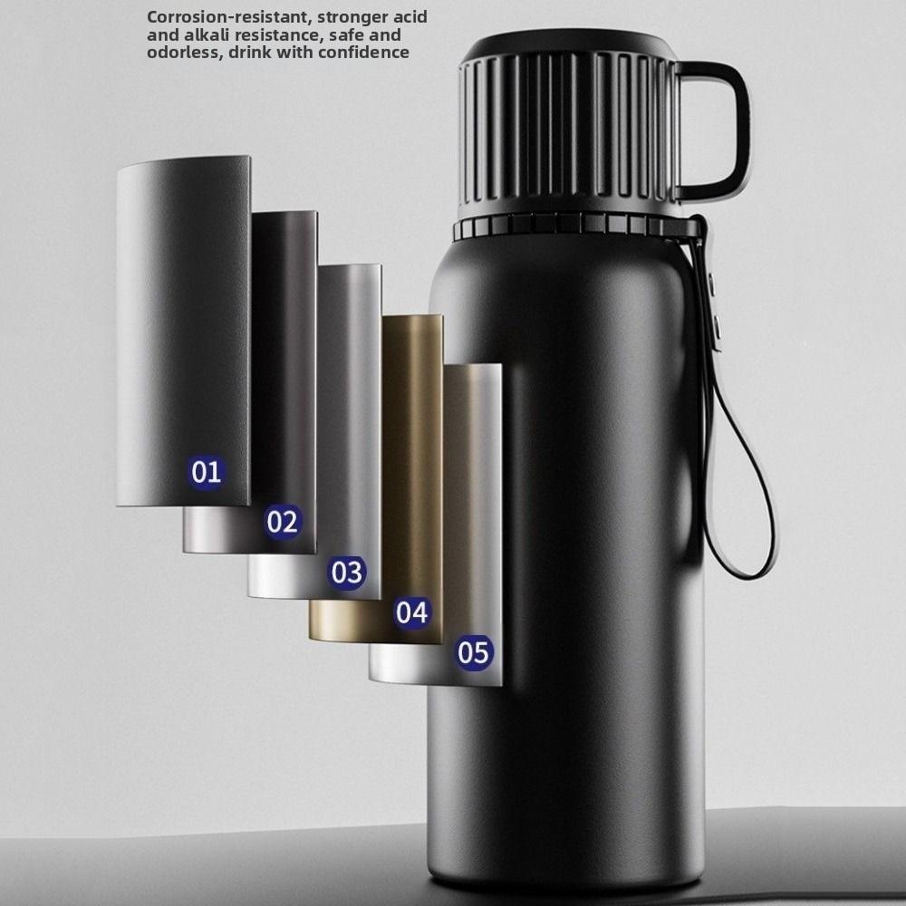 Stainless Steel Insulated Bottles 600/800/1000ML Vacuum Flasks Vacuum Cup Thermos Tumbler  Sports