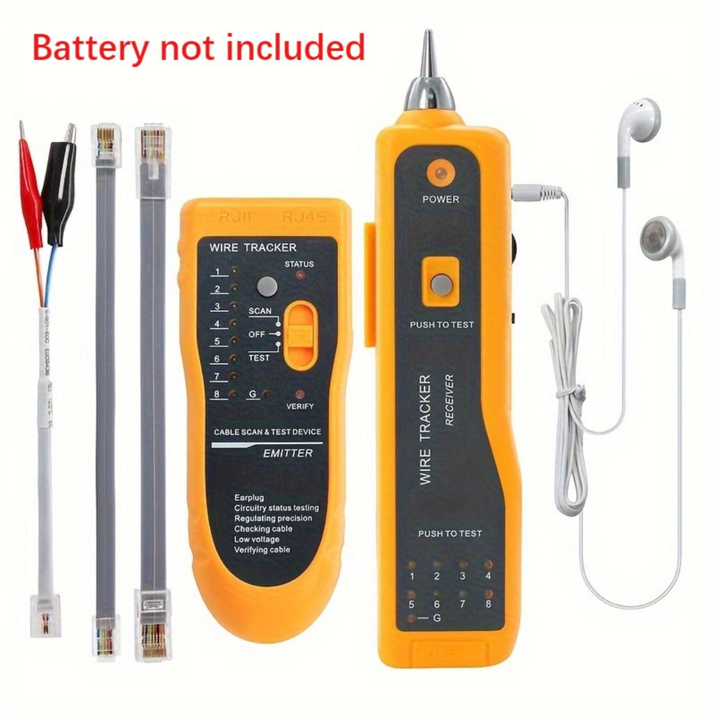 Professional LAN Network Cable Tester, Supports Cat5 Cat6 RJ45 Ethernet Wire And RJ11 Telephone Line Detection Tracking Repair Tool