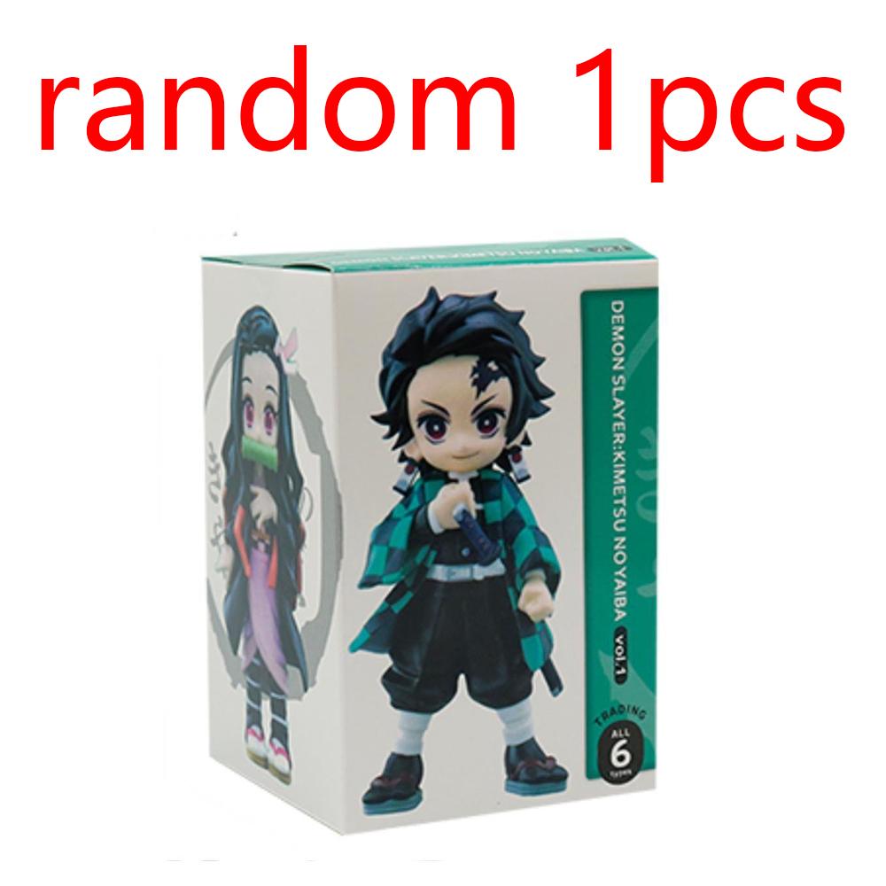 Demon Slayer Anime Figure Blind Box Kamado Nezuko Kochou Shinobu Figure Kimetsu No Yaiba Tsuyuri Kanawo Figurine Model Doll Toys