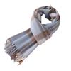 100% Australian wool pure plaid scarf women's winter color matching versatile thermal plaid scarf