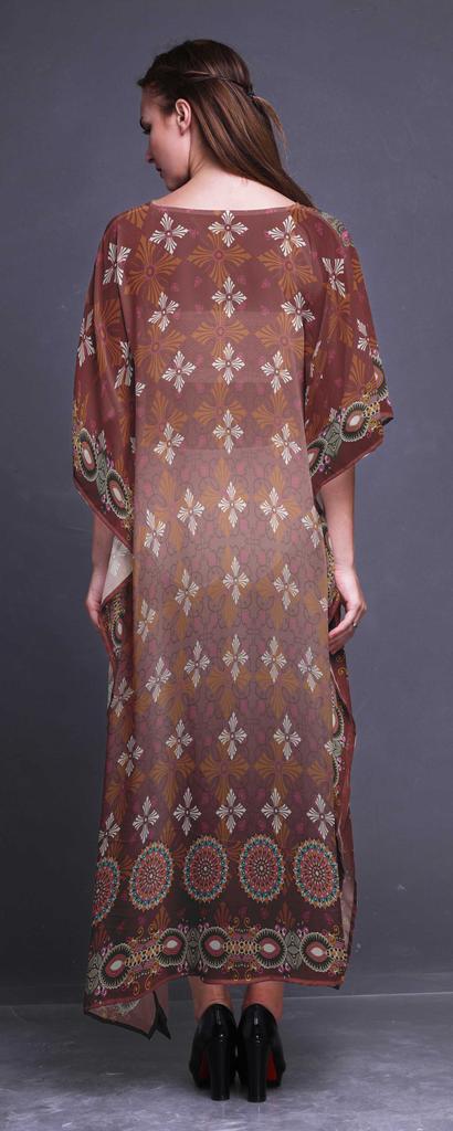 Phagun Floral Ethnic Womens Long Beach Kaftan Beachwear Bikini Coverup Maxi