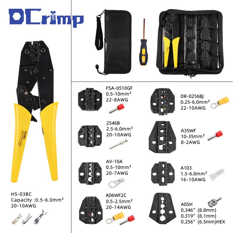 Crimping Pliers HS-03BC HS Series Wire Crimping Pliers Multiple Jaw Tools Multifunctional Hand Tools