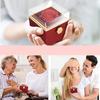 Scatola di imballaggio per gioielli con rose di sapone rotanti creative, fiore eterno, anello di confessione, collana, scatola di proposta