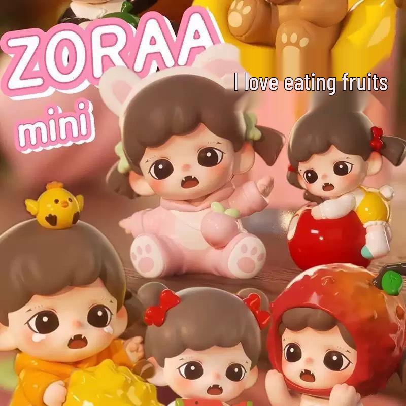 Zoraa Ich liebe Früchte Serie: Pfirsich-Mädchen-Puppe Ornament - Verspieltes Auto-Armaturenbrett Geschenk