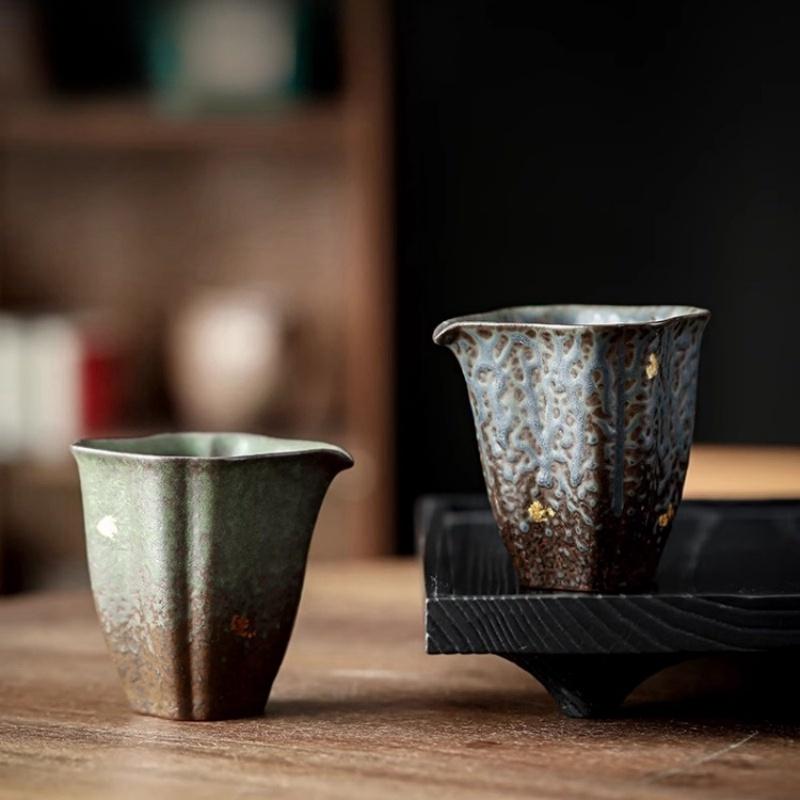 Retro Japanese Style Fair Cup Ceramic Kung Fu Vintage Tea Sea Chinese Teacup Teaware Tea Ceremony