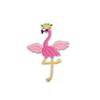 Flamingo Big Bird Embroidery Cloth Sticker Bag Decoration Cartoon Flamingo Patch Sticker Computer Embroidery Label Pink Love Bird