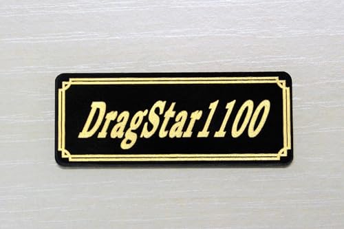 

QE-428-3 DragStar1100 Yamaha DragStar1100 VP13J VP10J Exterior Tank Custom Parts Black and Gold Original Sticker