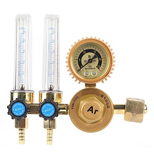 Argon Pressure Regulator, Argon CO2 Regulator, Pressure Reducer, 0.25MPa, Double-Pipe, Dual Flow Meter, Gas Flow Meter, Argon Gas Regulator, Gas Flow