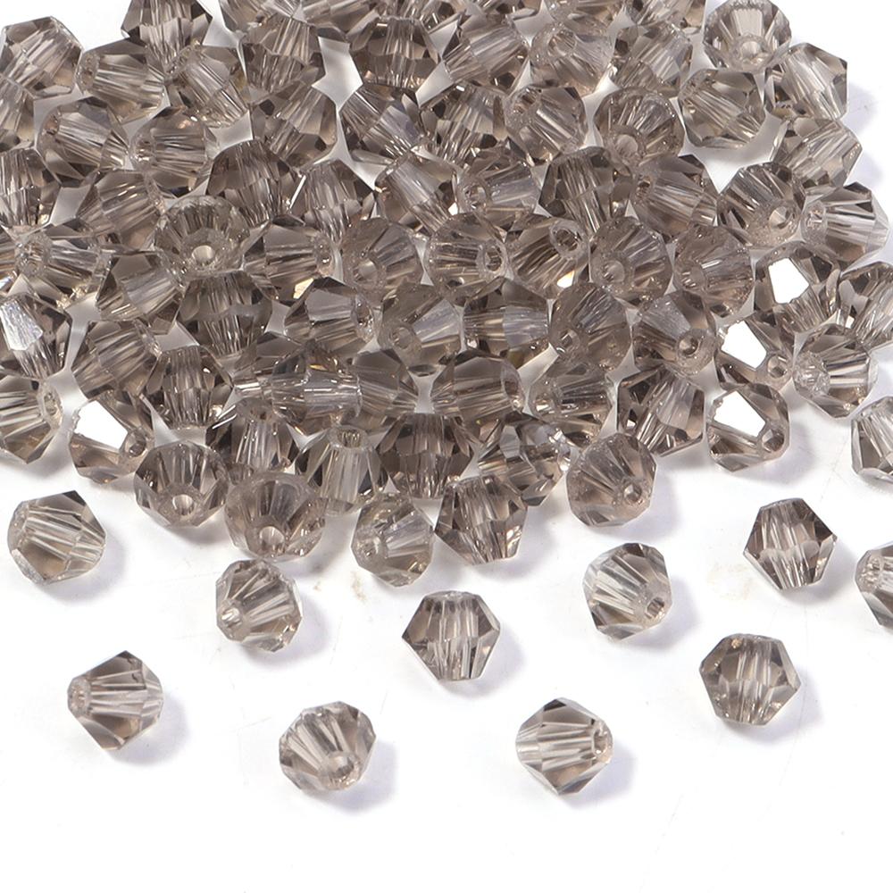 200pcs/lot 4mm Colorful Glass Crystal Beads Bicone Beads Loose Spacer Beads For Jewelry Making DIY Bracelet Necklace Accessories