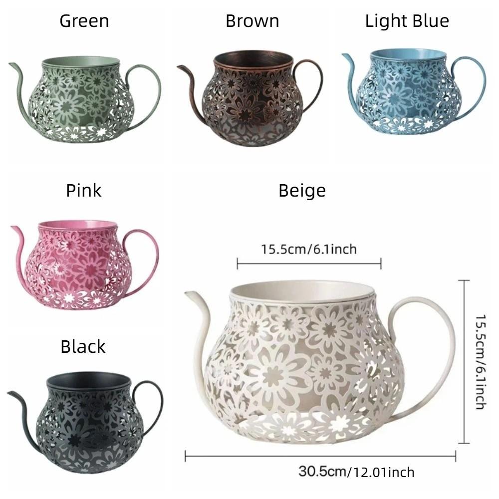 Floral Cutout Flower Pot Retro Decorative Flowerpot Ornaments Vintage Flowerpot Garden