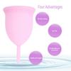Menstrual Cup Medical Silicone Female Lady Leak Free Safety Feminine Hygiene Cup Pink L