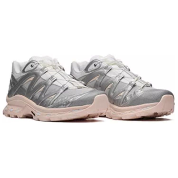 SALOMON Xt-Quest Sports Casual Non-Slip Low-Top Outdoor Functional Shoes Unisex Shoes Gray White Pink 475420