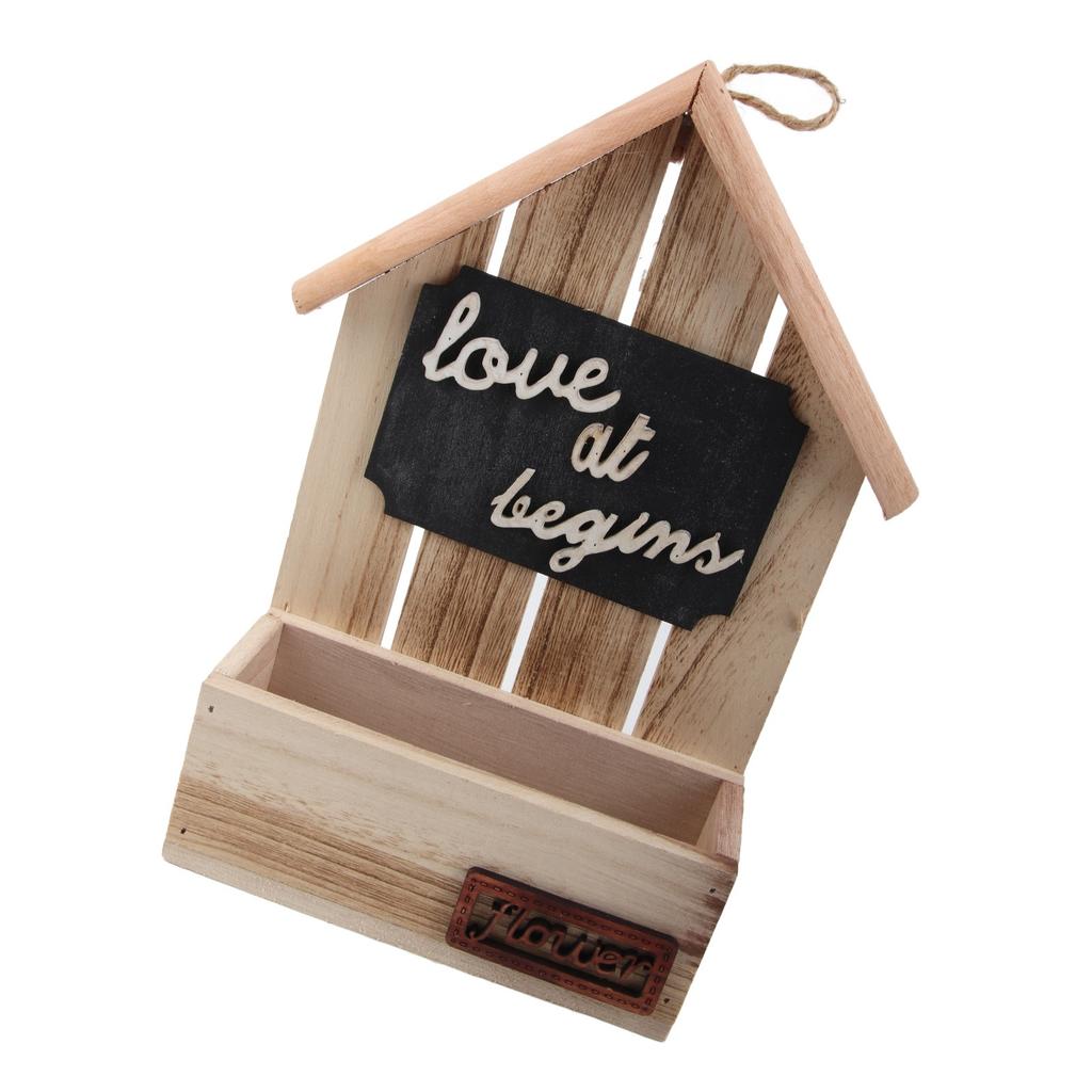 Wall Hanging Flower Pot Decorative Creative Flower Basket Simple Wood Planter