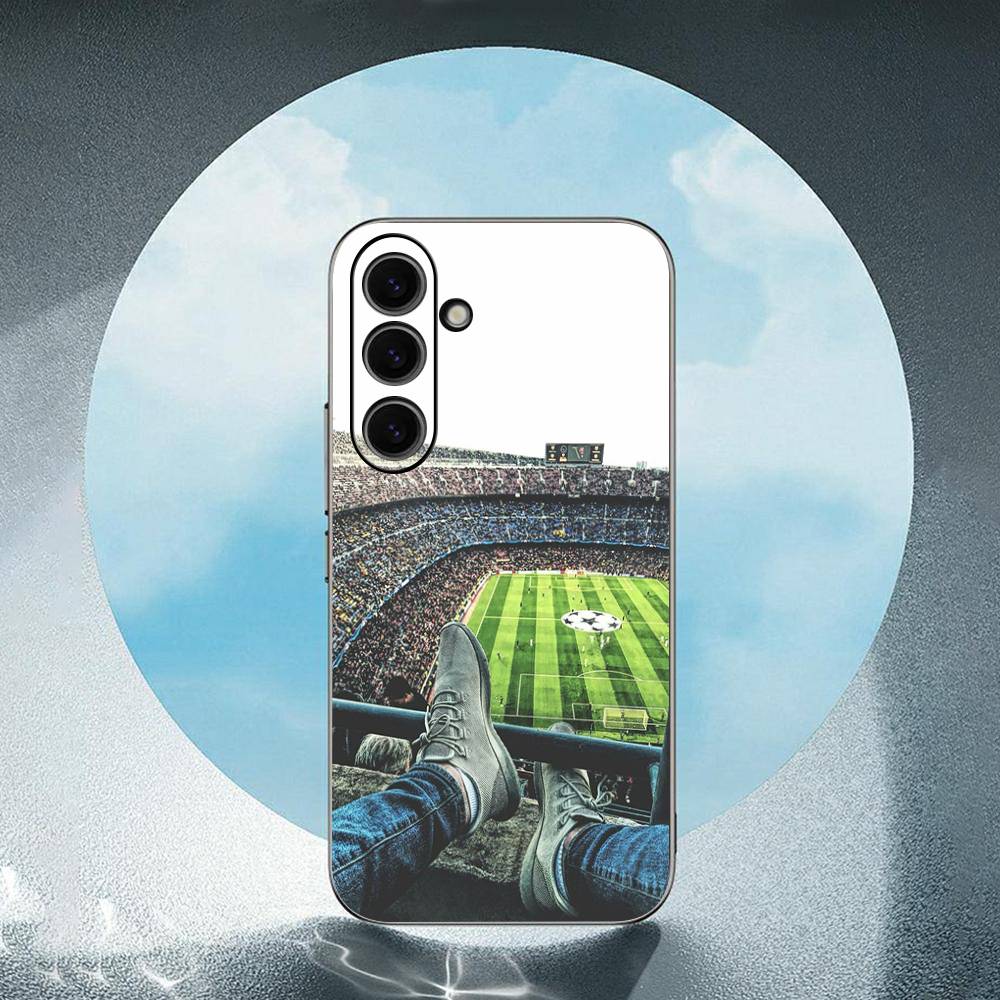 Barcelona Home Football Stadium For Samsung Galaxy S25 S24 S23 Ultra S22 S21 Plus S20 Black Soft Silicone Protective Case
