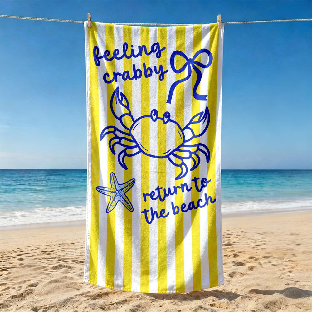 1Pc Vintage Italian Summer La Dolce Vita Striped Beach Towel Perfect Choice For Beach Vacation Party Gifts 35x75cm