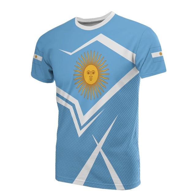 Мужские футболки Аргентины, топы с короткими рукавами с 3D принтом, хип-хоп, национальный флаг Аргентины, Harajuku, мужская уличная одежда, футболки большого размера XL