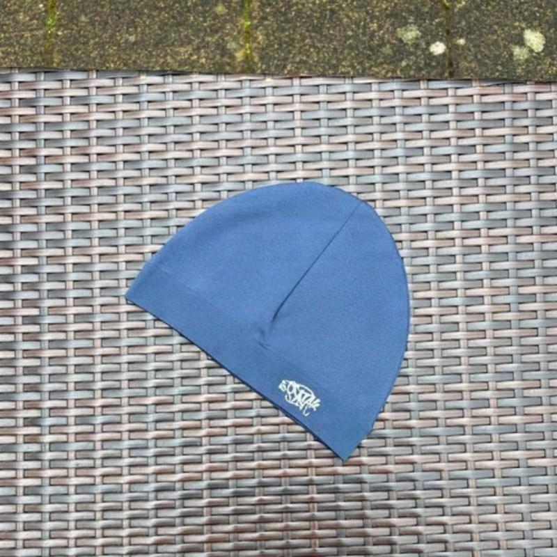 

Европейский и американский хип-хоп ретро мода повседневная универсальная мужская и женская вышитая буквами двухслойная шапка-пуловер One size синий