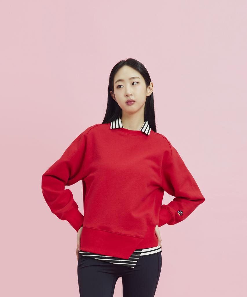 OWURA Asymmetrical Sweatshirt_Red
