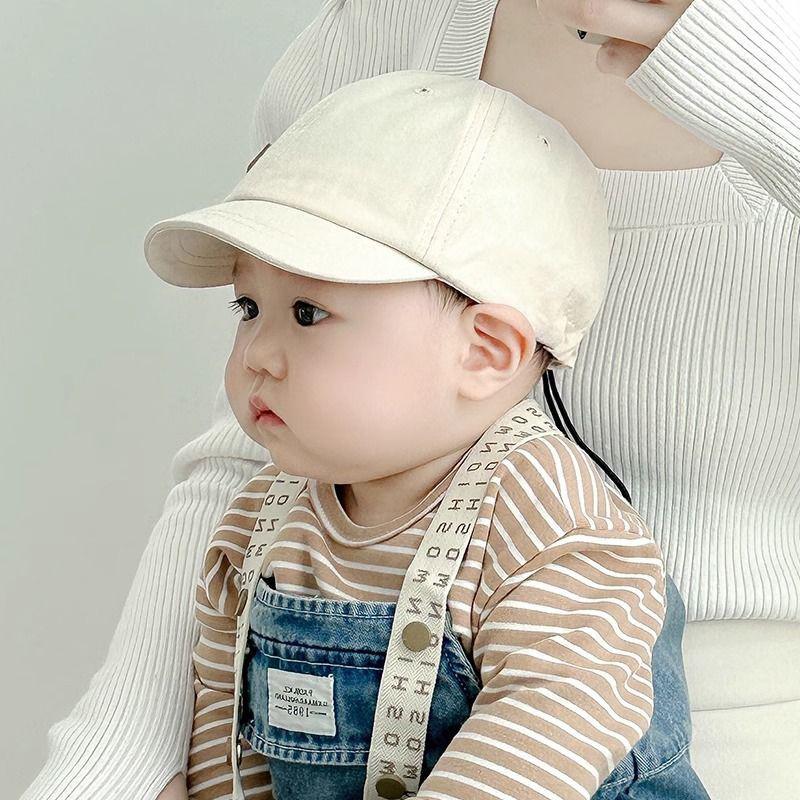 Solid Color Baby Baseball Cap Short Brim Baby Boys Girls Sun Hat Summer Adjustable Infant Toddler Duck Tongue Cap