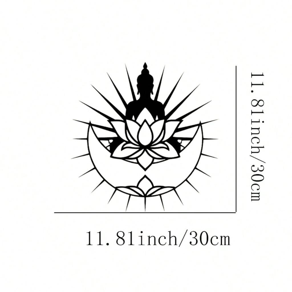 Metal Wall Art Lotus Sun Design Home Decor Gift for Housewarming Wedding