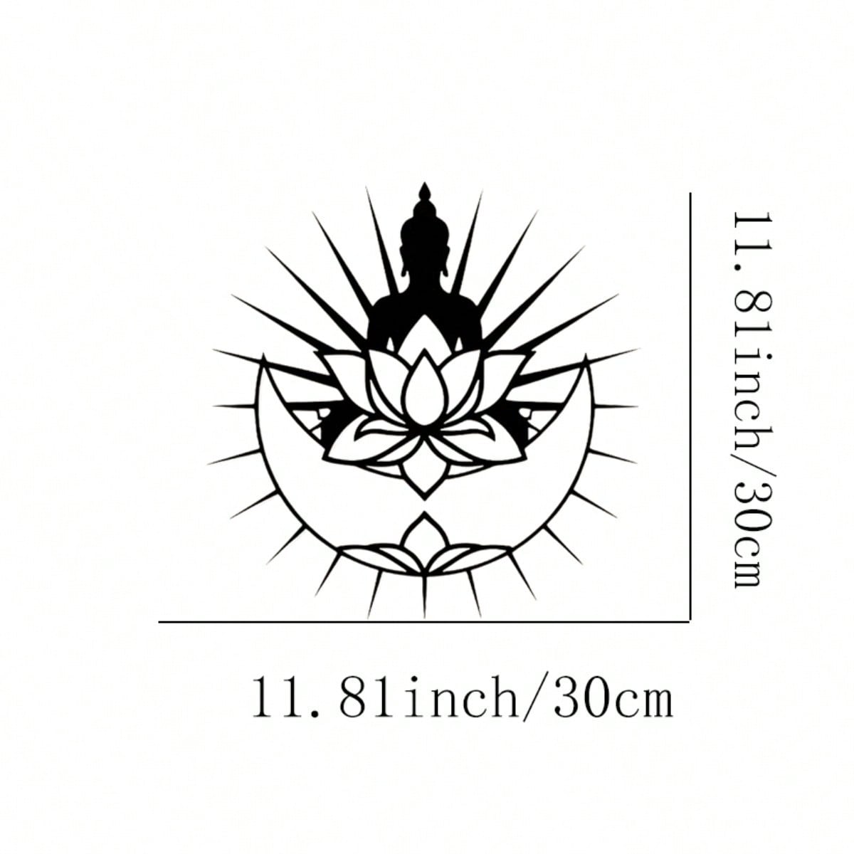 

Metal Wall Art Lotus Sun Design Home Decor Gift for Housewarming Wedding 30x30