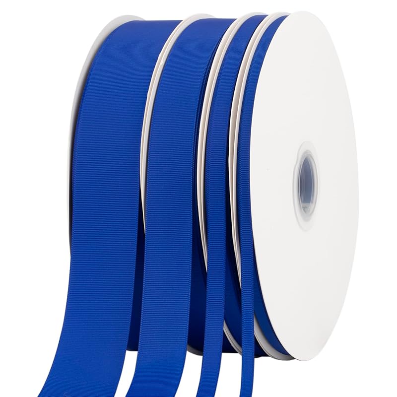 [Tekdeere]Width 38mm Solid Cobalt Grosgrain Ribbon, Perfect for Gift Wrapping, Sewing, Hair Accessories, Wedding Decorations - 91m/roll
