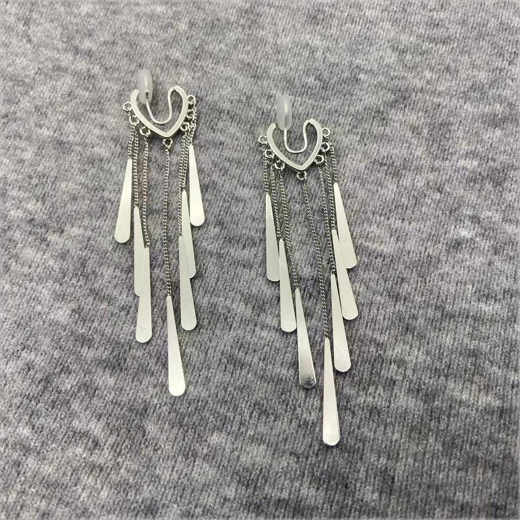 Long Fringed Earrings Niche Design New Light Luxury Stud Earrings Premium Earrings Women