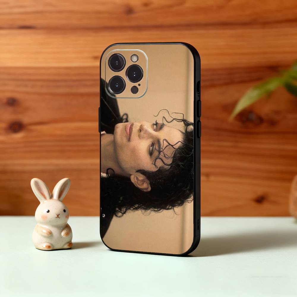 1-1pc S-Singer Michael Jackson Phone Case For iPhone17,16,15,14,13,12,Plus,Pro Max, 5G Others Soft Black Cover