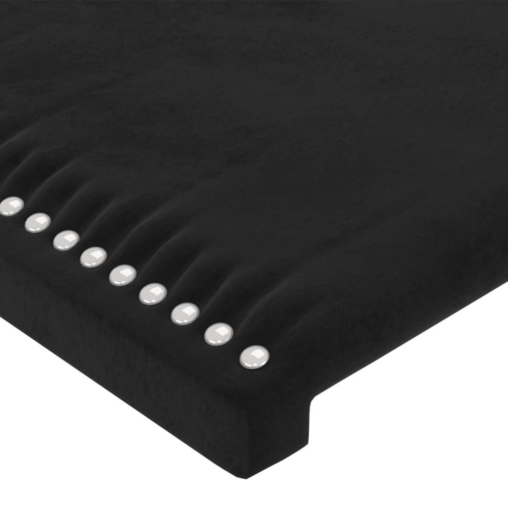Vidaxl Bed Headboard with LED, Black, 144X5X78/88 Cm, Velvet