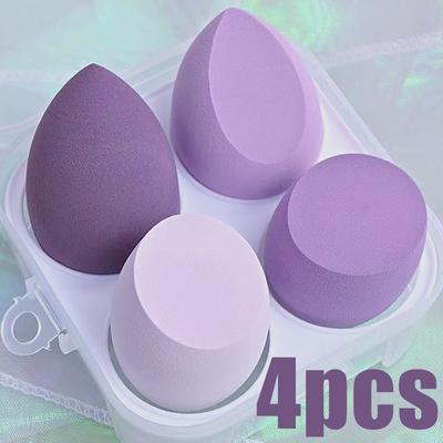 4 szt. Beauty Egg Gąbka do makijażu Blender do makijażu Kosmetyczna gąbka Gąbka do pudru pod podkład w poduszce Narzędzie do makijażu Akcesoria do makijażu dla kobiet