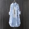 Long-sleeved Shirt for Women Spring and Summer Letter Printed Loose Sun Protection Cardigan Top Shirt Thin Coat Mid-length