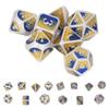 7pcs Metal Polyhedral Dice Alloy Diffferent Shapes Long Lasting Polyhedral Dice Set for Party Game
