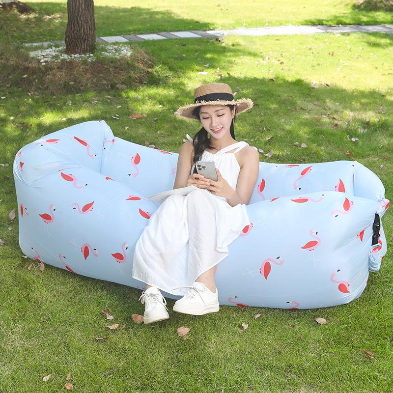 Inflatable Pillow-Style Sofa: Portable, Foldable Outdoor Air Bed for Lazy Lounging