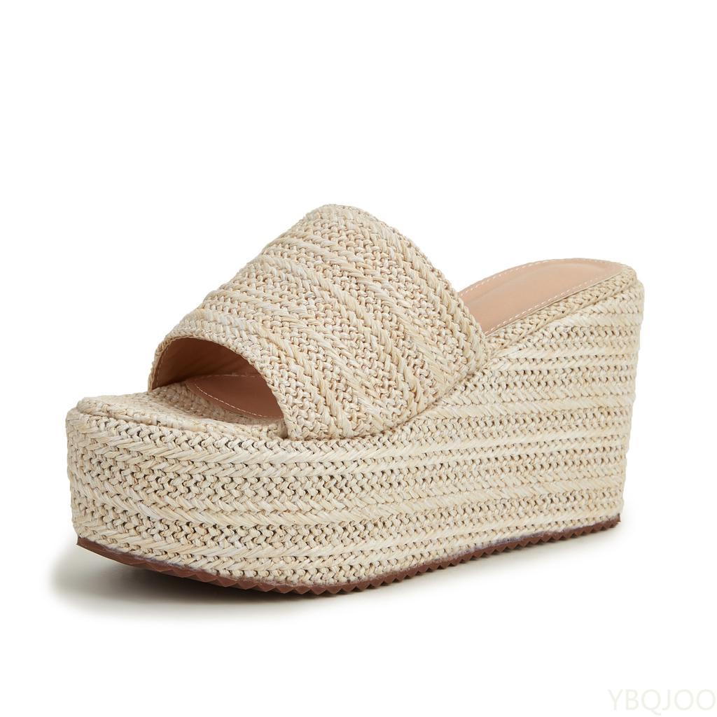 Platform Slippers Women Open Toe Wedges Sandals Ladies Summer High Heels Espadrilles Shoes Plus Size Sandalias Mujer Verano 2022