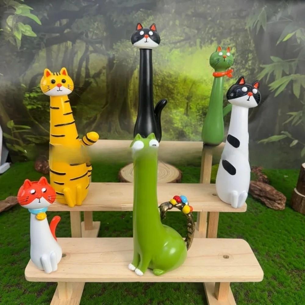 Handcrafted Cat Shaped Flower Planter Cartoon Cat Bud Vase Artistic Plant Pot Ornament Bedroom