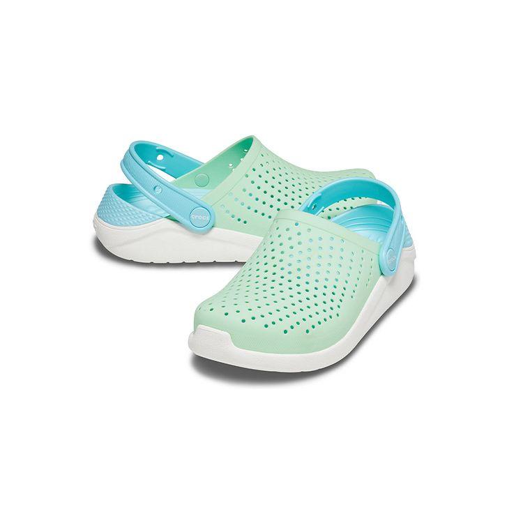 Crocs Literide Casual Clogs Kids Footwear Green Blue 205964-3TM