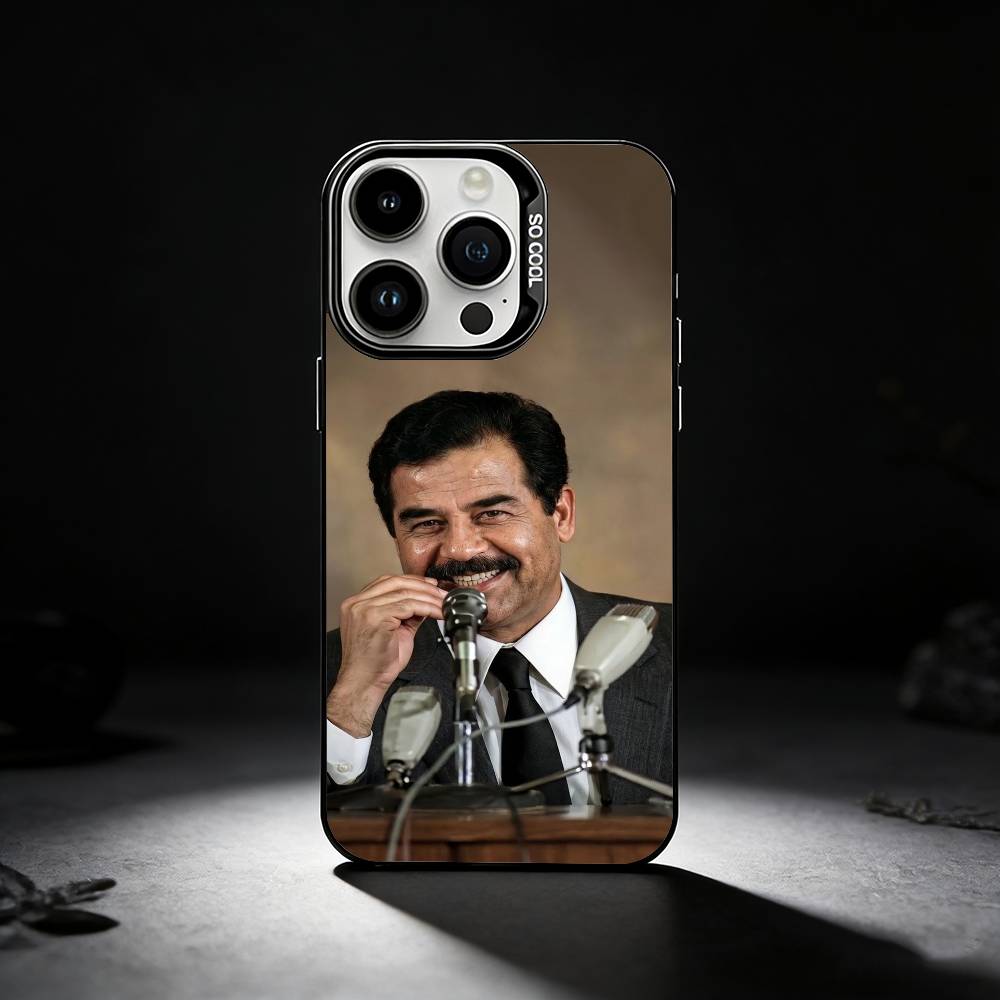 S-Saddam H-Hussein  Phone Case For iPhone 17,16,15,14,13,12,11 Plus,Pro Max,XS,Colored silver phone case