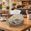 1pc Vintage Cafe Tissue Box - Coffee Cup Espresso Bean Napkin Storage Box, Suitable for Rolls/Facial Tissues/Single Sheets, Multi-Functional Storage B