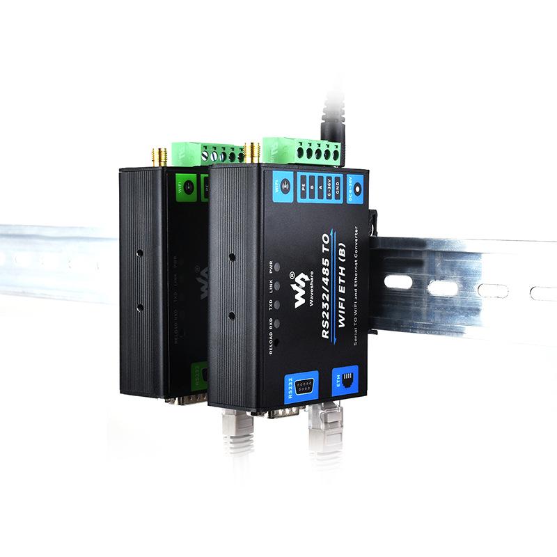 Industrial RS232/485 to WiFi & Ethernet Modbus Gateway with POE