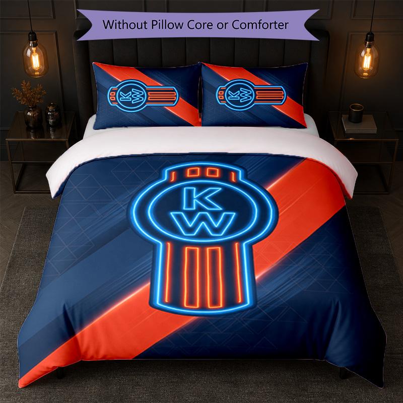 Kenworth Print 3-teiliges Bettwäsche-Set Bettbezug mit zwei Kissenbezügen Weiche Bettwäsche für Haushalt Schlafzimmer