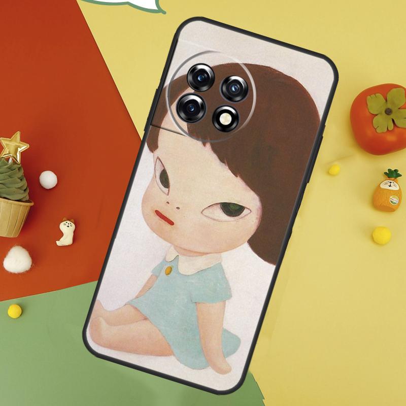 Cartoon Aesthetic Yoshitomo Nara Back Case For OnePlus 15 13R 13 13T 12 12R 11 10 10T 8T Nord CE 5 2 3 4 Lite N20 N30 Cover