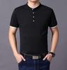 Men's Round Neck Cotton Casual T-Shirt - Solid Color Summer 2025