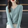 Sweater Women Autumn Winter Women Sweaters Fashion V-neck Cashmere Sweater Women Knitted Sweater Pullover Tops