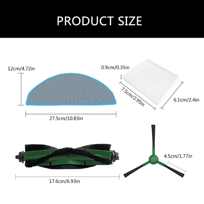 Replacement Accessories for Y0112 Robot Vacuum Cleaner Main Brush Side Brushes Mop Pad Hepa Fiters Spare Part