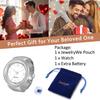 JEWELRYWE Ring Watch Fashionable Men Women Accessories Ring Watch Number Dial Easy to Read Gift Silver