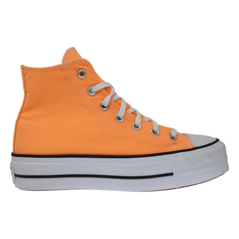 Converse All Star Lift Comfortable Everyday Non-Slip Abrasion Resistant Height Increase High Top Espadrilles Women's Orange