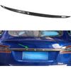 Carbon Fiber Trunk Garnish for Tesla Model S 2016-22 ABS Rear Trim | Rear Trunk Garnish Cover, Tape Install No Drill, Shields Tailgate From